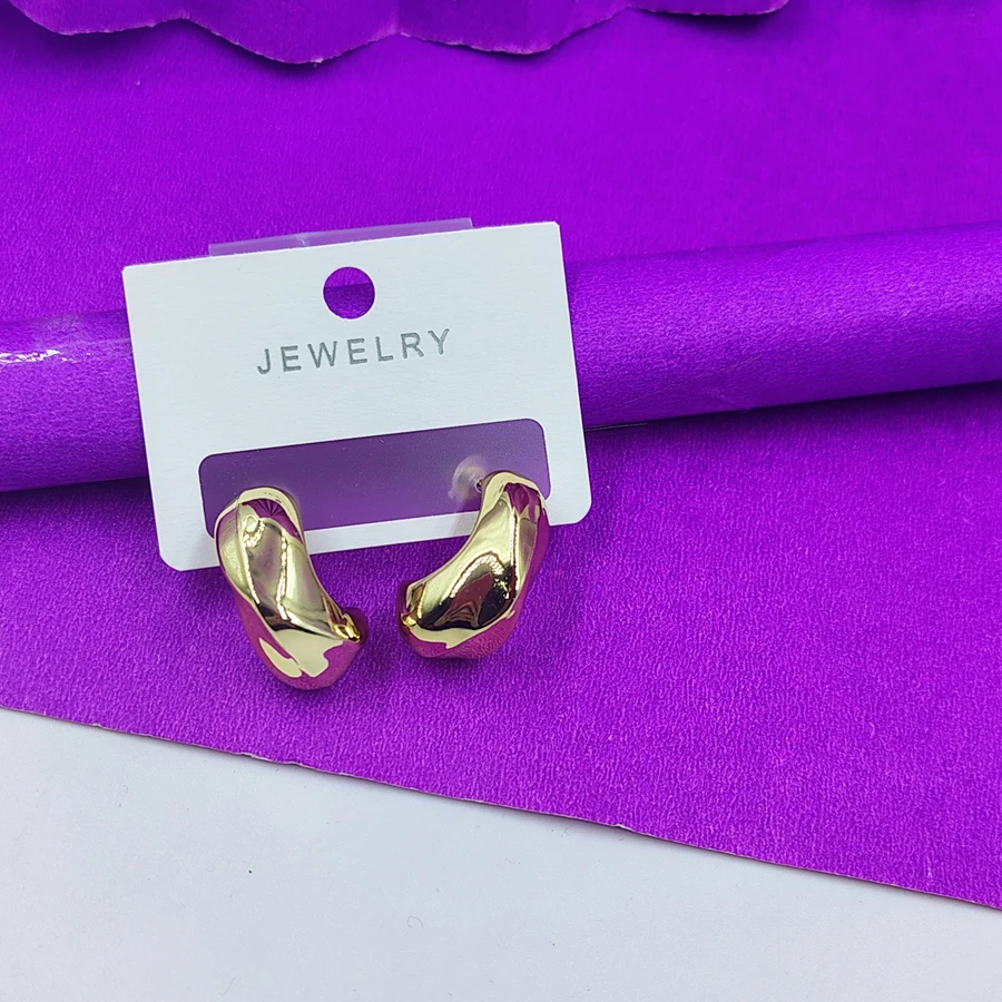 Crazyhoor Teardrop Chunky Gold Stainless Steel Statement Earrings