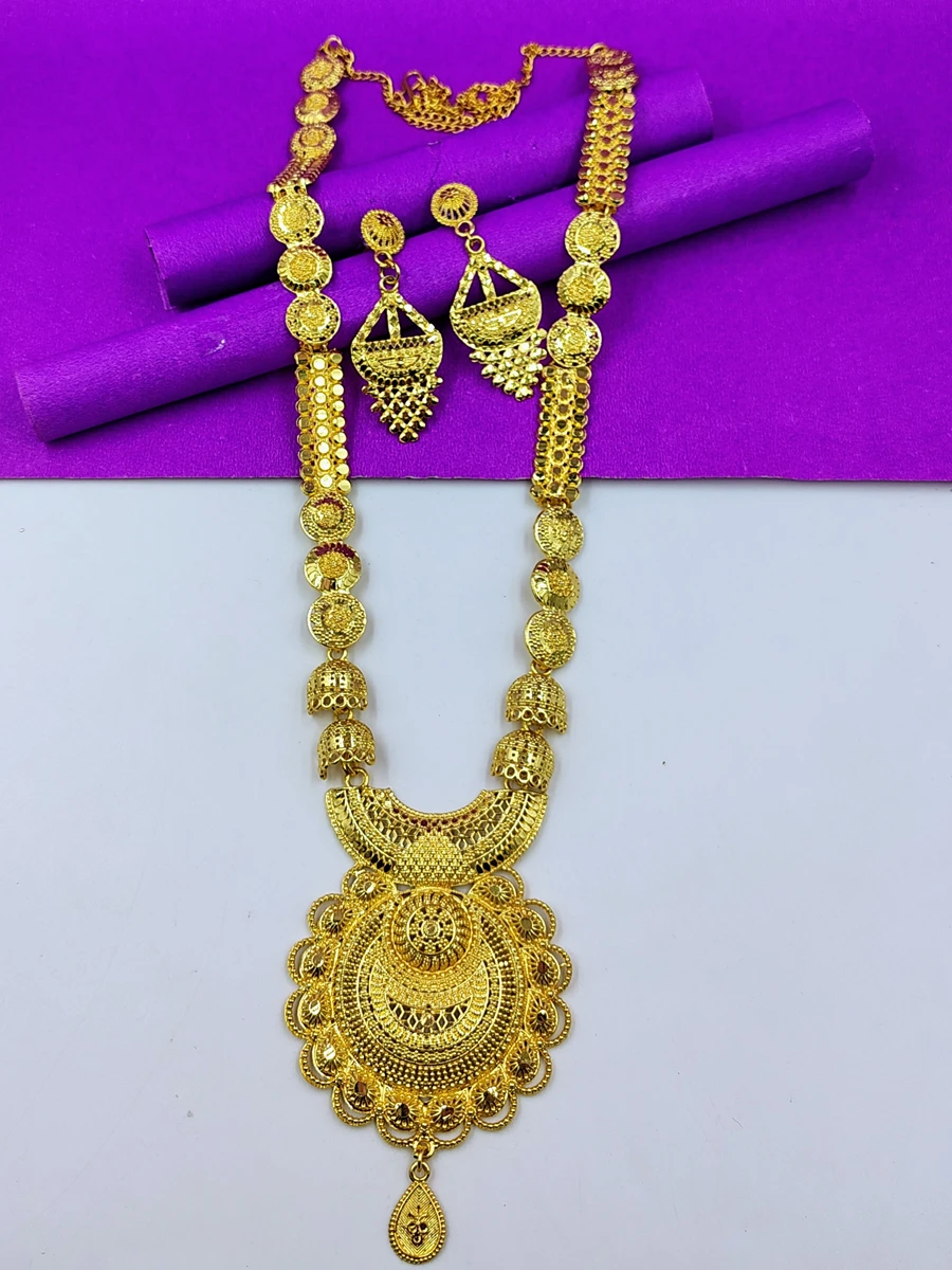 Astonish Antique Design Gold Polish Necklace Set
