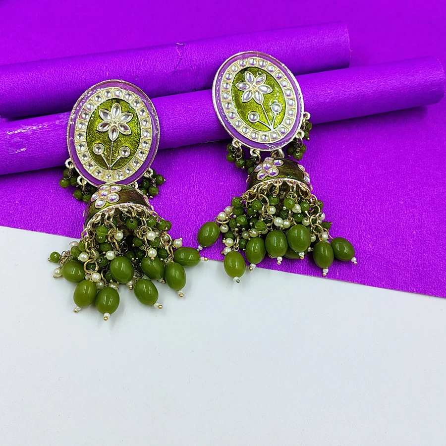 Crazyhoor big Meenakari Jhumka