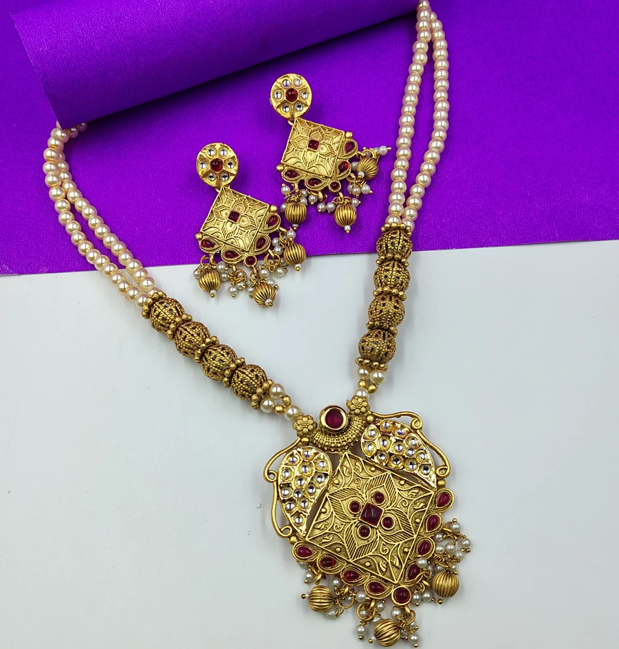 Pure Kundan Multicolor Beautiful Rajwada Necklace