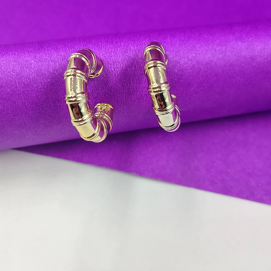 Crazyhoor Round dangle geometric chunky earrings