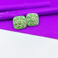 Crazyhoor Square Shape Meenakari Studs