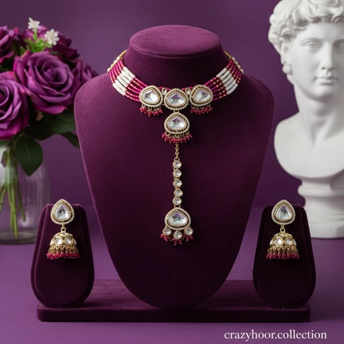 Kundan Moissanite Choker Set