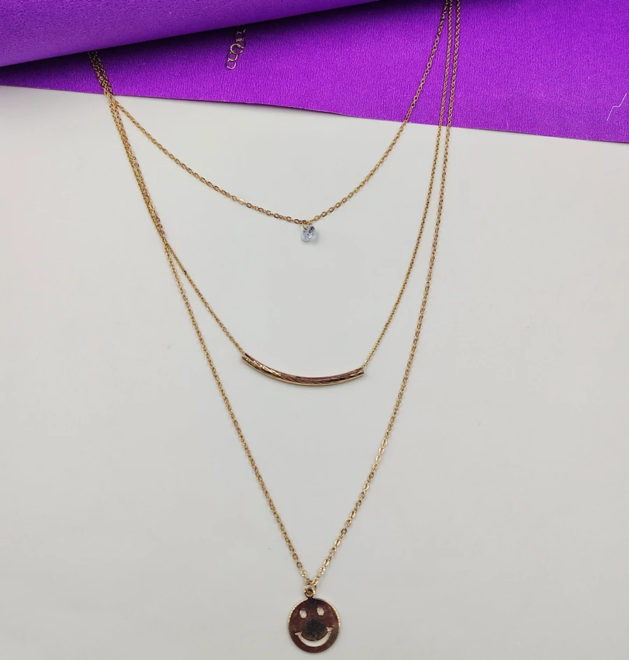 Crazyhoor Multilayered Chain Necklace for Women Alloy Necklace