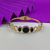 Crazyhoor Circle Black Anti-Tarnish Bracelet