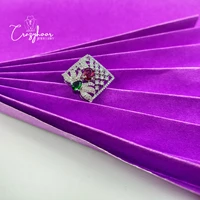 Crazyhoor AD-studded ring