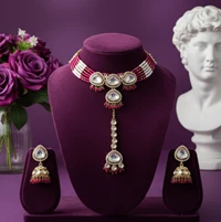 Kundan Moissanite Choker Set