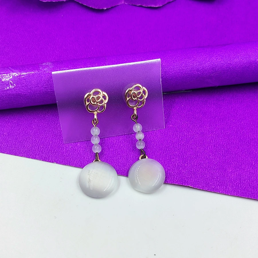 Crazyhoor Destiny Jewels Gold Plated Opal Long Temperament Women Earrings Set For Women & Girls