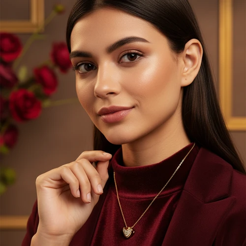 Heart-Shaped Nano Stone Anti-Tarnish Chain Set