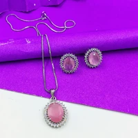 Glimsy AD Pendant Set with pair of Tops
