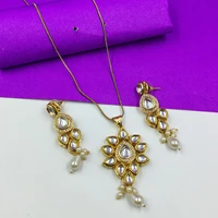 High Quality Partywear Kundan Pendant Set for Women