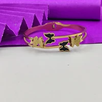 Crazyhoor Black Golden Butterfly Stainless Steal Bracelet