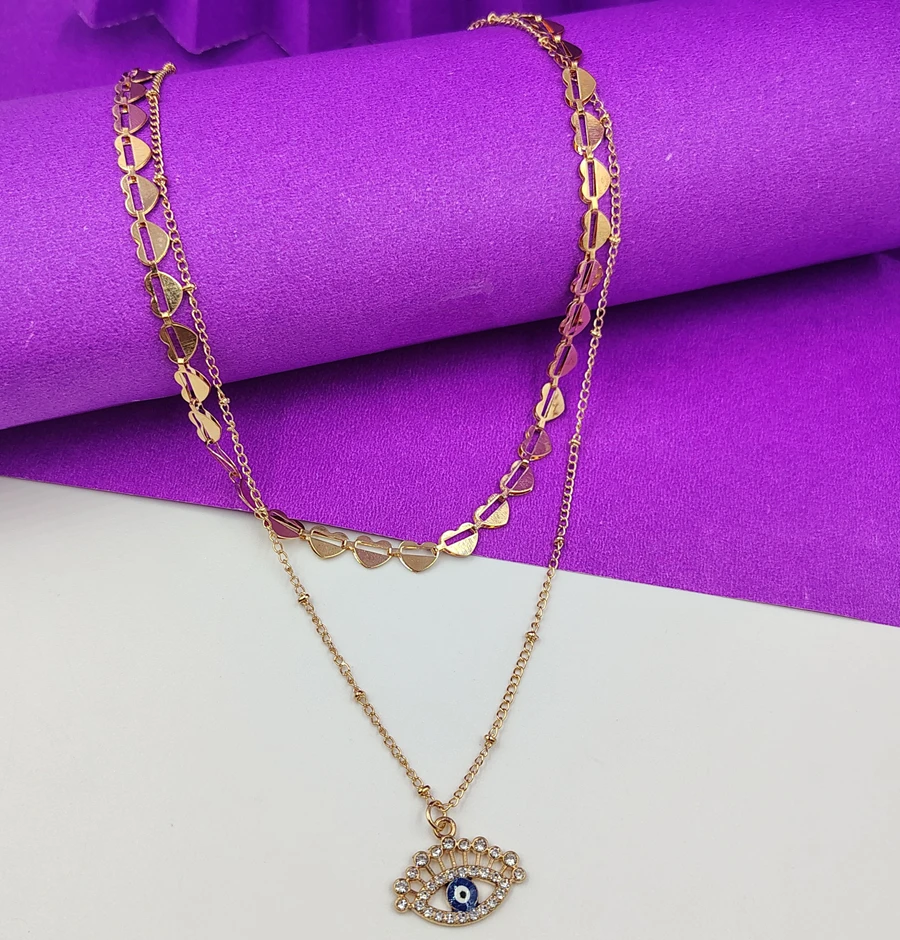 Crazyhoor Golden Double Layer Antitanish Chain