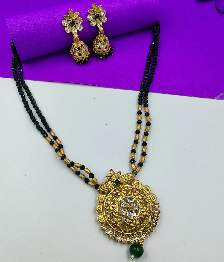 Fashion Gold Plated Assorted Color Long Necklace set