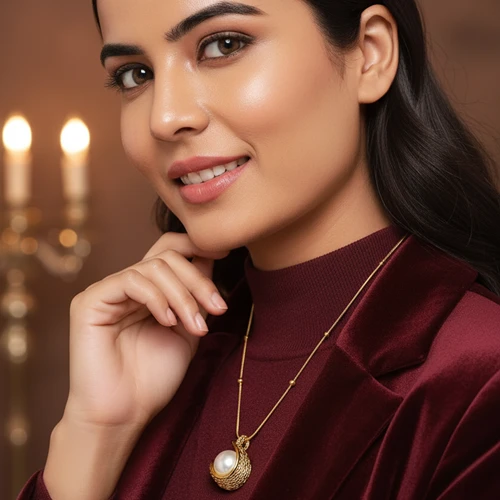 Anti-Tarnish Gold Chain with Pearl Pendant