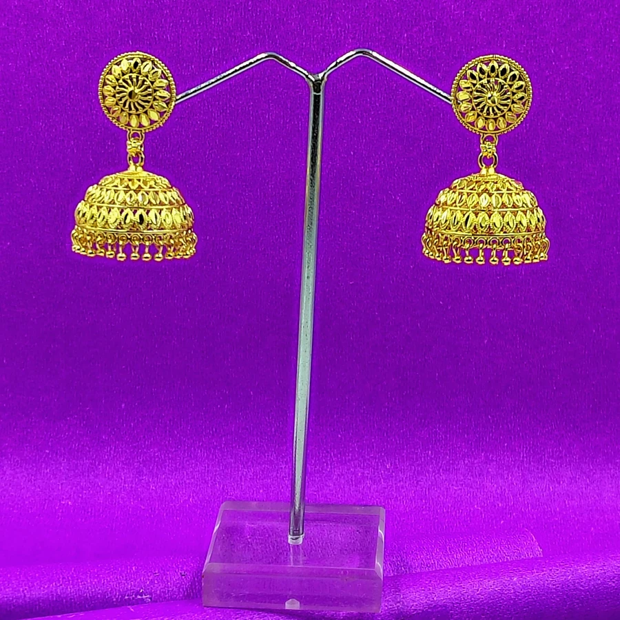 traditional Big Gold Plated Jhumki
