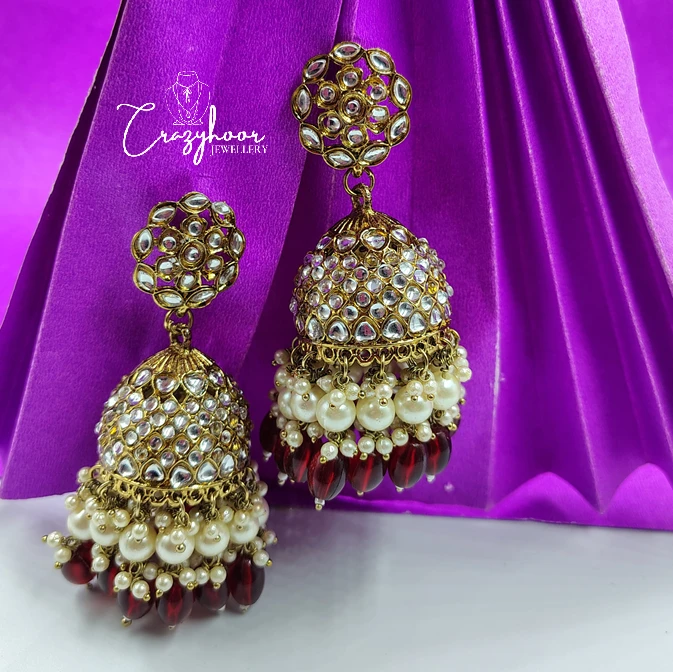 Rajwada Kundan Jhumka