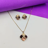 Rosegold dazzling Hot Selling Latest Trendy pendant set