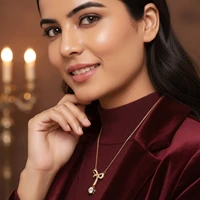 Anti-Tarnish Bow Pendant Chain