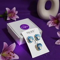 Crazyhoor Floral Studs & Finger Ring Combo