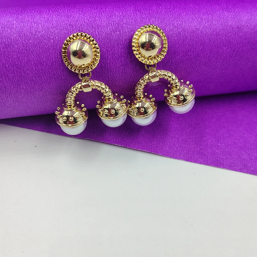 Crazyhoor Swarovski Timeless Elegance Pure Gold Plated Earrings