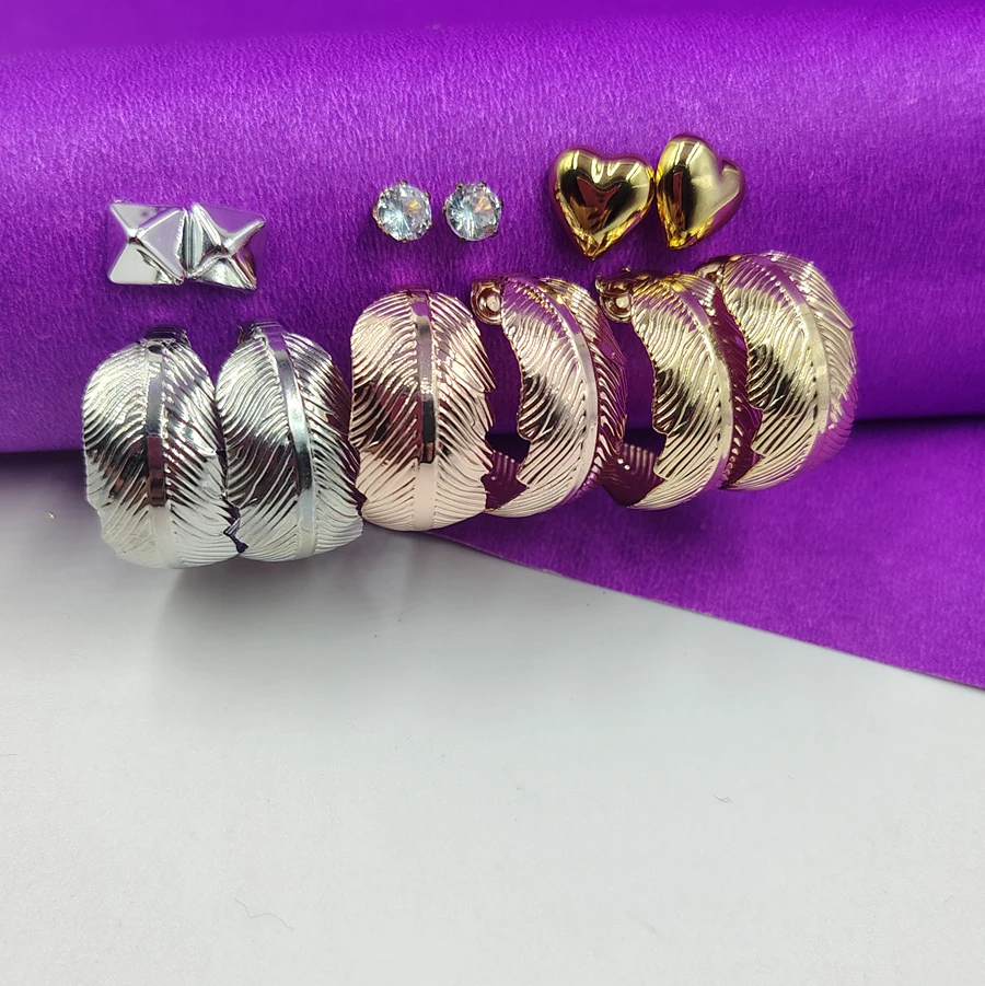 Crazyhoor Studs and Hoops Earring Set for women and girls
