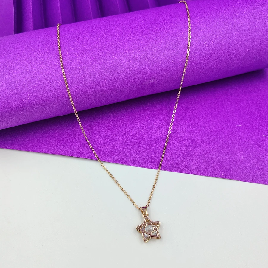 Crazyhoor Rosegold chic star  necklace for women and girls