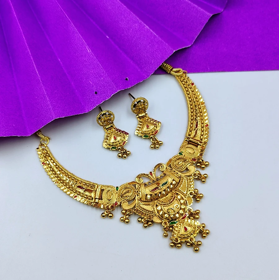 Copper Gold-plated Gold Jewel Set  (Pack of 1)